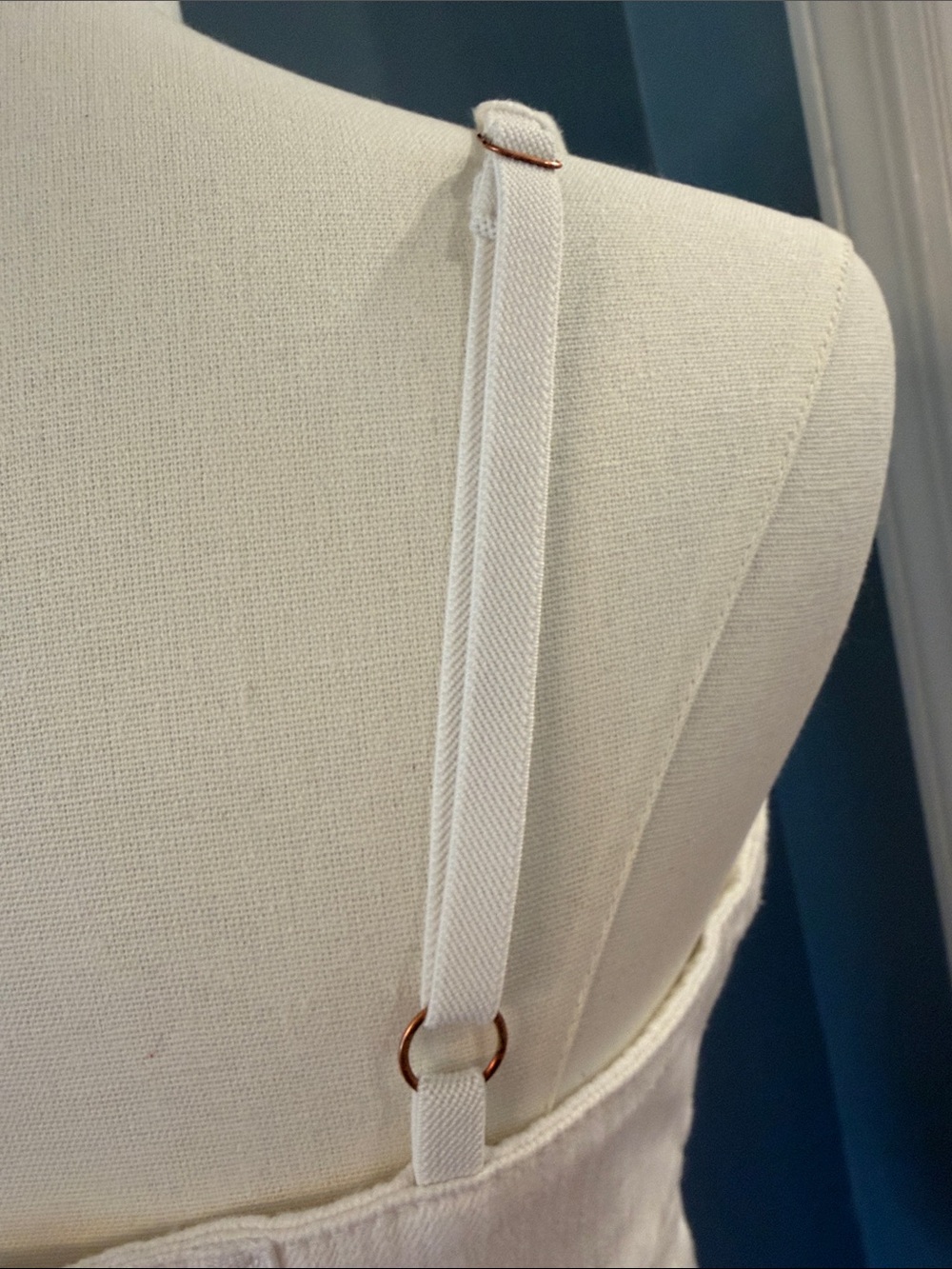 Anthropologie White Denim Corset Tank top by Maeve - Picture 5 of 8